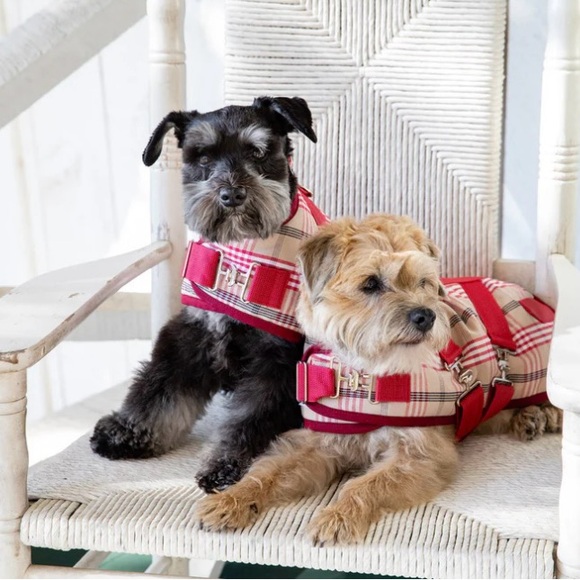 🌈 Rainbow Multi Plaid Dog Coat Jacket by Canine Styles NYC Boutique 🌈 - Picture 4 of 6